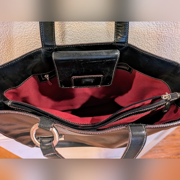 VTG 1990's Carolee Leather Tote - Picture 5 of 14